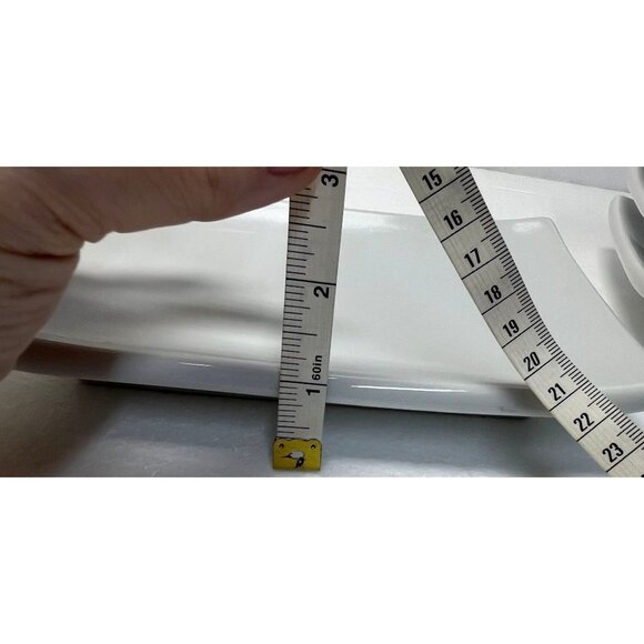 Set Of 4 Pier 1 White Porcelain Sushi Plates 8"x5.5" Heavy Rectangular - Picture 4 of 6